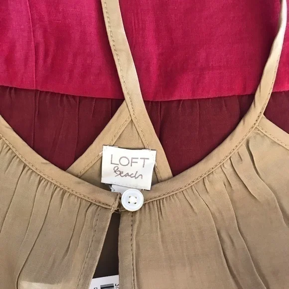 LOFT Beach Colorblock Tiered Halter Dress - Picture 5 of 9